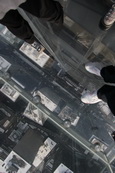 Chicago - Panorama Blick vom Sears Tower durch einen Glasboden